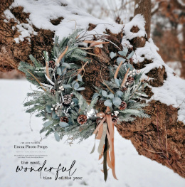 Christmas wreath - RUSTIC - 60 cm