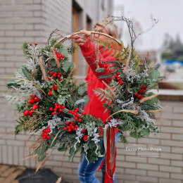 Asymmetrical Christmas wreath - 60 cm