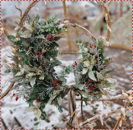 Asymmetrical Christmas wreath - 50 cm