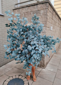 Branche en plastique des feuilles de rose - Denim Green - 180 cm