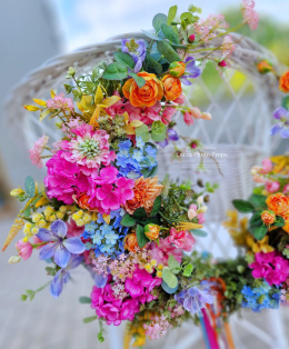 Decorative wreath - summer colors - 55 cm