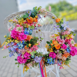Decorative wreath - summer colors - 55 cm